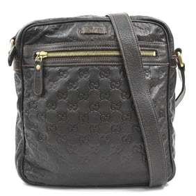 Gucci Shoulder Bag, Guccissima Leather, Dark Brown and Gold, Men's Women's, 201448 w1284a