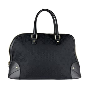 Gucci GG Canvas Leather Handbag in Black for Men and Women, 131024 z7228