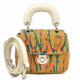 Burberry Women's Leather Shoulder Bag in Brown, Orange, Green, and Beige (r10828a)
