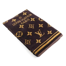 Louis Vuitton Monogram Cotton Beach Towel, Brown, Men's/Women's, M72364, r10820i