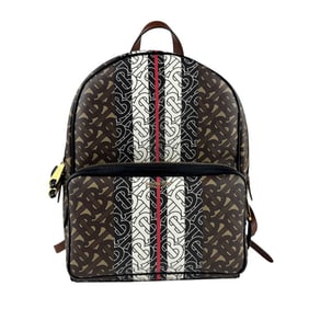 Burberry Women's Leather Backpack in Brown, White, Black, and Gold (z7204)