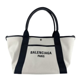 Balenciaga BALENCIAGA Handbag Canvas Leather Ivory x Black Women's 805109 z7202