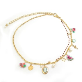 Dolce & Gabbana Women's Chain Belt in Gold and Multicolor Metal (r10832a)