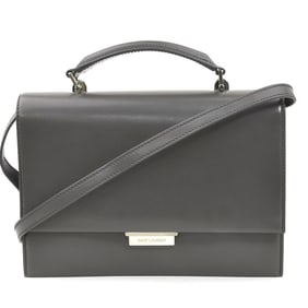 Saint Laurent shoulder bag, grey leather, women's, h31614a