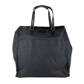 Gucci GG Canvas Leather Handbag in Black, Men's, 152601 z7186