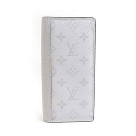 Louis Vuitton Taigarama Portefeuille Bifold Long Wallet in Brazza Leather, Light Gray, Men's, M30298