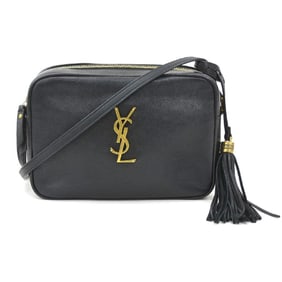 Saint Laurent Lou Shoulder Bag in Black and Gold Leather, Women's, 612542 90188a