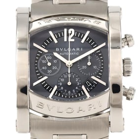 Bvlgari Aschaux Chronograph AA44SCH AA44C14SSDCH Stainless Steel Automatic Watch