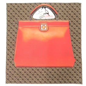 Like new GHERARDINI 130th Anniversary Limited Edition YGT-5956080C PVC Brown Handbag, 1740