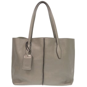 Tod's calf leather grey tote bag 0754 TOD'S