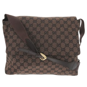 Gucci GG Canvas 272351 Dark Brown Shoulder Bag 1011 GUCCI