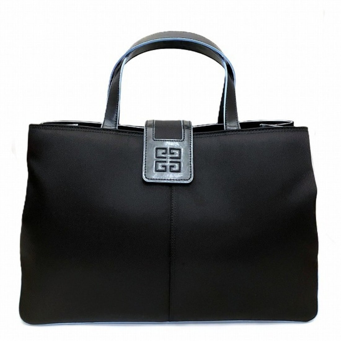 Givenchy 4G Black Bag Handbag Tote Women's: --- Catalog ---Category: SizeSize (HxWxD): 26cm x 38cm x 9cm / 10.23'' x 14.96'' x 3.54''Category: DesignType: Handbag, Tote bagColor: Black, BlueGender: WomenMaterial: Nylon , Leather Category: Gener