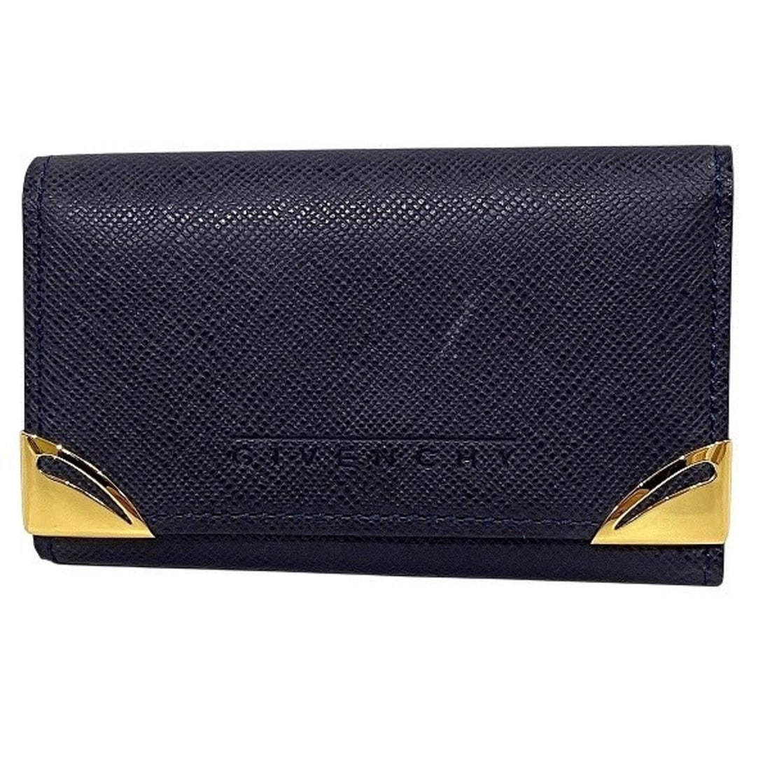 Givenchy Navy Leather 4-Ring Key Case for Men and Women: --- Catalog ---Category: DesignType: KeycaseColor: NavyGender: Men,WomenMaterial: Leather Category: GeneralBrand: GivenchyCategory: Physical PropertiesSize (HxWxD): 6.5cm x 10cm x 1cm / 2.55'' x 3.93'
