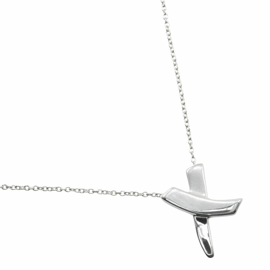 Tiffany & Co. Paloma Picasso Kiss Necklace, 925 Sterling Silver, Approx. 2.5g, Women's (1 of 10)