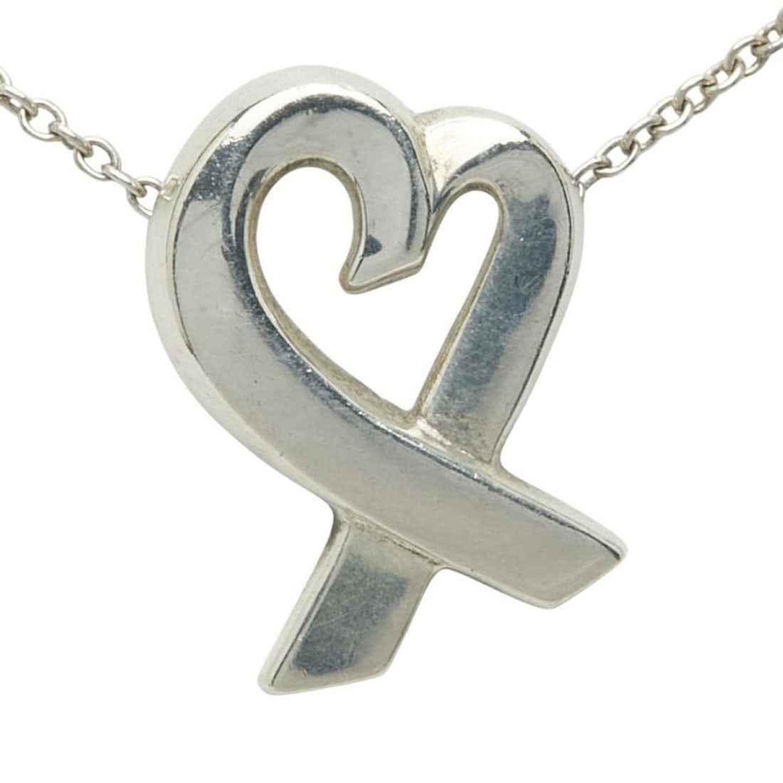 Tiffany & Co. Loving Heart Necklace, SV925 Silver, Women's. TIFFANY: --- Catalog ---Category: SizeWeight: 2.7g / 0.09oz.Pendant Size: 15.3mm x 10.9mm / 0.6'' x 0.42''Neck Circumference: 43 cm / 16.92''Category: DesignGender: WomenMaterial: Silver 925Necklace Type: Neck