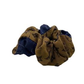 LOUIS VUITTON M77011 Be Mindful Scrunchie Hair Tie Monogram Reverse Khaki Green