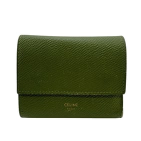 CELINE Small Trifold Wallet in Green