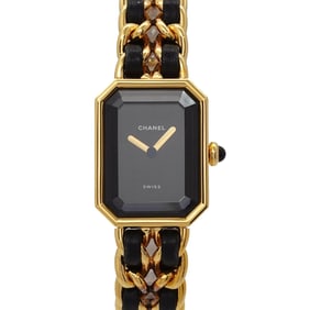 CHANEL Premiere Women's Watch, Size M, H0001, Black and Gold, Quartz Movement