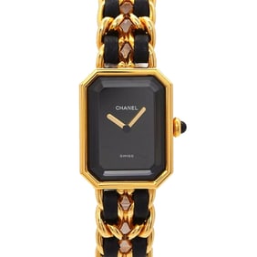 CHANEL Premiere Women's Watch, Size L, H0001, Black and Gold, Quartz Movement