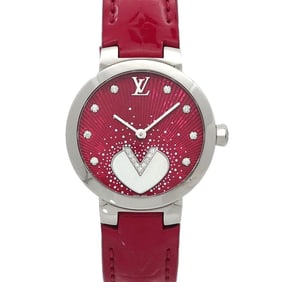 Louis Vuitton Tambour Rose Indien Q1J05 Women's Watch, 8-Piece Diamond and Pink Quartz Movement