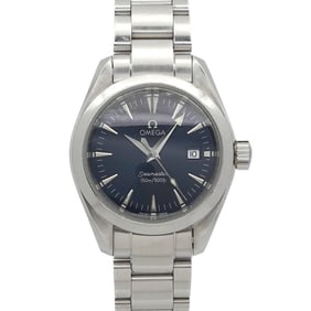 OMEGA Seamaster Aqua Terra 2577 80 Women's Watch with Date, Navy Blue Quartz Movement