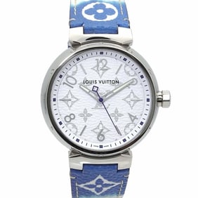 Louis Vuitton Tambour GM Monogram White QA114 Men's Quartz Watch