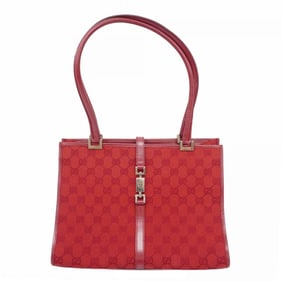 Gucci GG Canvas Jackie Shoulder Bag 002 1073 Red Women's