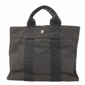 Hermes Hermès Air Line PM Tote Bag, Canvas, Gray, Women's