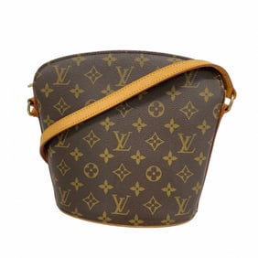 Louis Vuitton Monogram Drouot Shoulder Bag M51290 Brown Women's