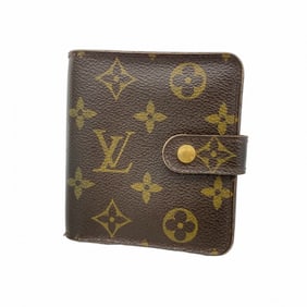 Louis Vuitton Monogram Compact Zip Wallet M61667 Brown Women's