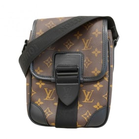 Louis Vuitton Monogram Macassar Archie Shoulder Bag M46442 Brown/Black Men's