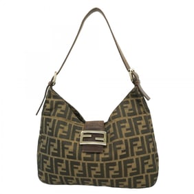 Fendi Zucca nylon canvas handbag in brown for women