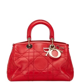 Christian Dior Dior Cannage Granville Handbag in Red Leather for Women