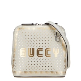 Gucci x SEGA Star Motif Shoulder Bag 511189 White Gold Leather Women's GUCCI