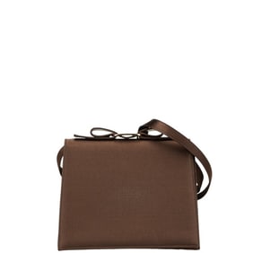 Salvatore Ferragamo Vara Ribbon Crossbody Shoulder Bag L21-5678 Brown Satin Women's