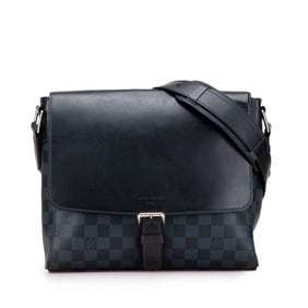 Louis Vuitton Damier Cobalt Newport Messenger PM Shoulder Bag N41587 Blue Leather Women's LOUIS