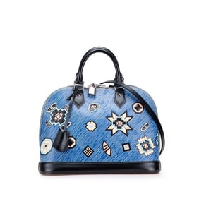 Louis Vuitton Epi Denim Alma PM Handbag/Shoulder Bag, 2-Way, M50835, Blue, Black, Multicolor