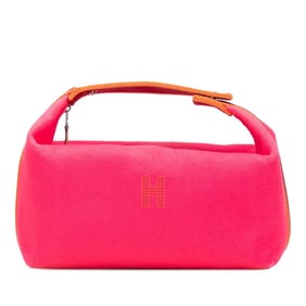 Hermès Brid A Black GM Handbag, Hibiscus Pink Canvas, Women's, HERMES