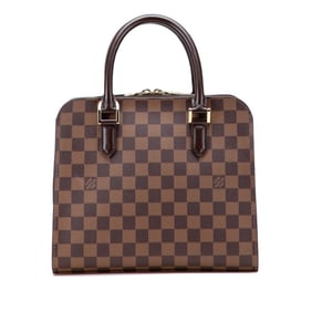 Louis Vuitton Damier Triana Handbag N51155 Brown Leather Women's LOUIS VUITTON