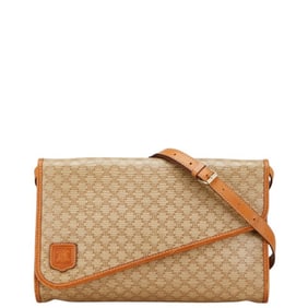 Celine Macadam Shoulder Bag in Beige and Brown Leather for Women