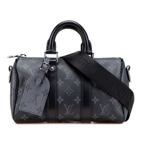 Louis Vuitton Monogram Eclipse Reverse Keepall Bandouliere 25 Handbag/Shoulder Bag, 2-Way, M46271,