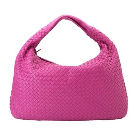 Bottega Veneta Intrecciato Hobo Shoulder Bag in Pink Leather