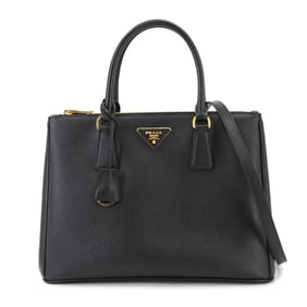 Prada Galleria 2-way tote shoulder bag in Saffiano leather, black, 1BA274