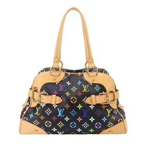 Louis Vuitton Monogram Multicolor Claudia Handbag Noir M40194 Gold Hardware Black