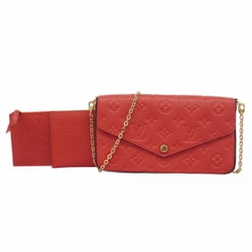 Louis Vuitton Monogram Empreinte Pochette Felicie Shoulder Wallet M63700 Scarlet Women's