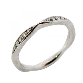Chanel Camellia Ring, Pt950 Platinum, Diamond, #46, Women's