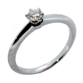 Tiffany Solitaire Ring, 1PD, Pt950 Platinum, 0.20ct Diamond, Size 13, Women's
