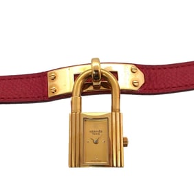 Hermès Kelly Watch, Women's, Gold and Red Quartz Watch with Cadena
