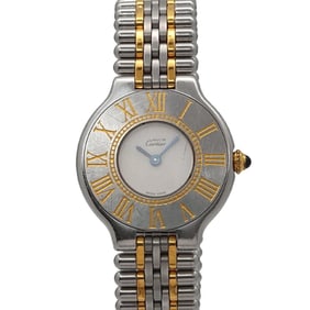 Cartier Must 21 Vantianne Two-tone Watch W10051F4 Women's Ivory Quartz