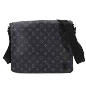 Louis Vuitton Monogram Eclipse District MM NM Shoulder Bag, Black, M44001